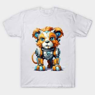 Cartoon lion robots. T-Shirt, Sticker. T-Shirt